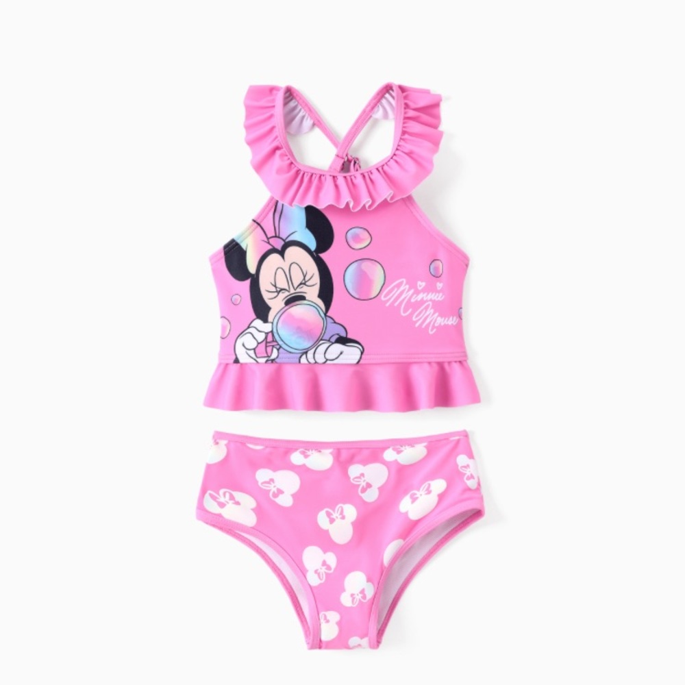 Disney Minnie Mouse Baby 2pc Color Changing UPF50+ Tankini Swimsuit